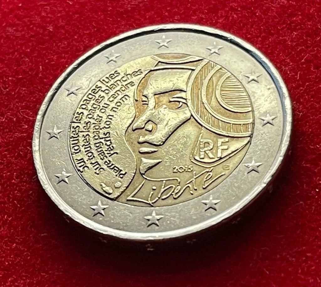 2 Euro 2015 | Frankreich | 225 Jahre Föderationsfest | Bi-Metall Gedenkmünze | Sehr schön