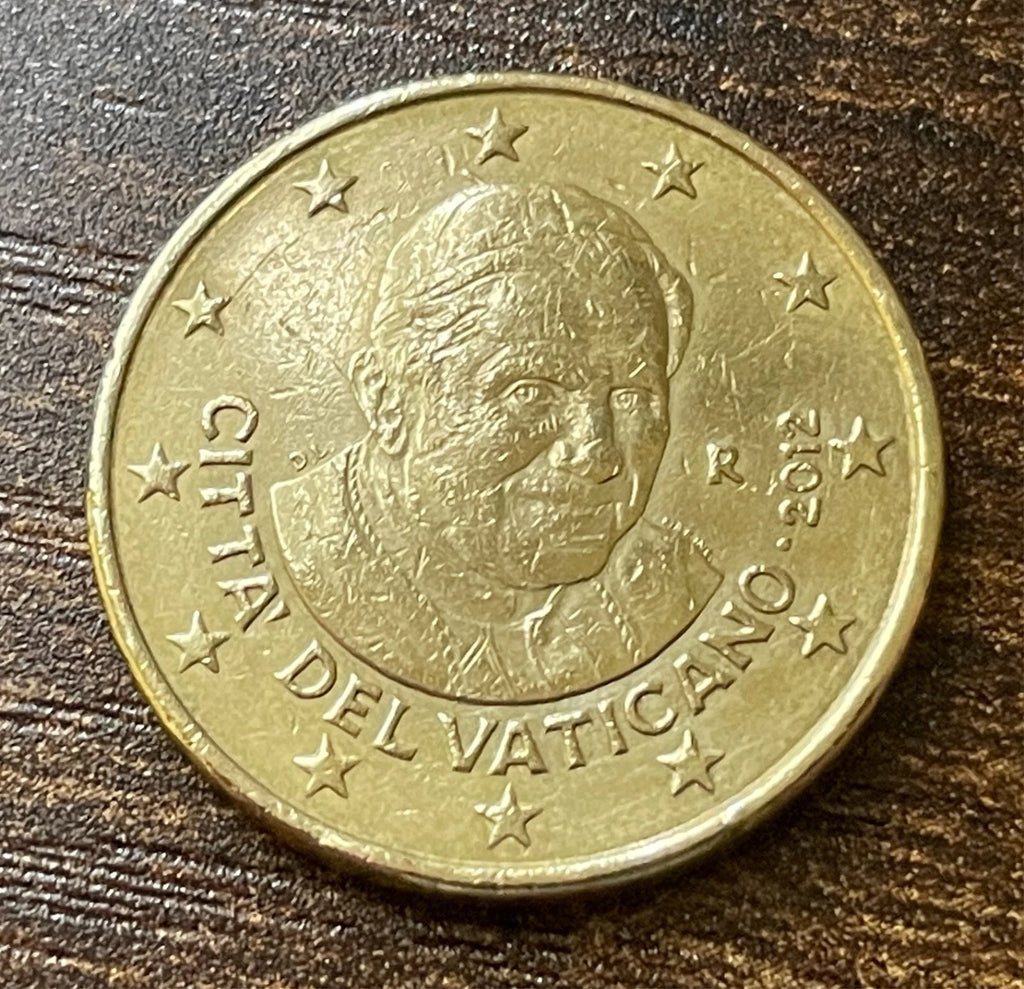 50 Cent 2012 | Vatikanstadt | Papst Benedikt XVI. | Nordisches Gold Münze | schön