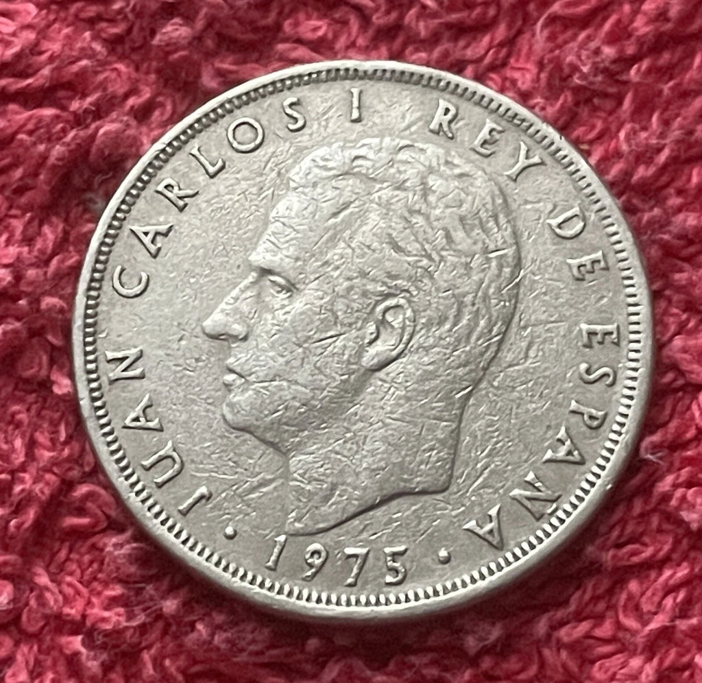 25 Pesetas 1975 *76 | Spanien | König Juan Carlos I. | Kupfer-Nickel Münze | sehr schön