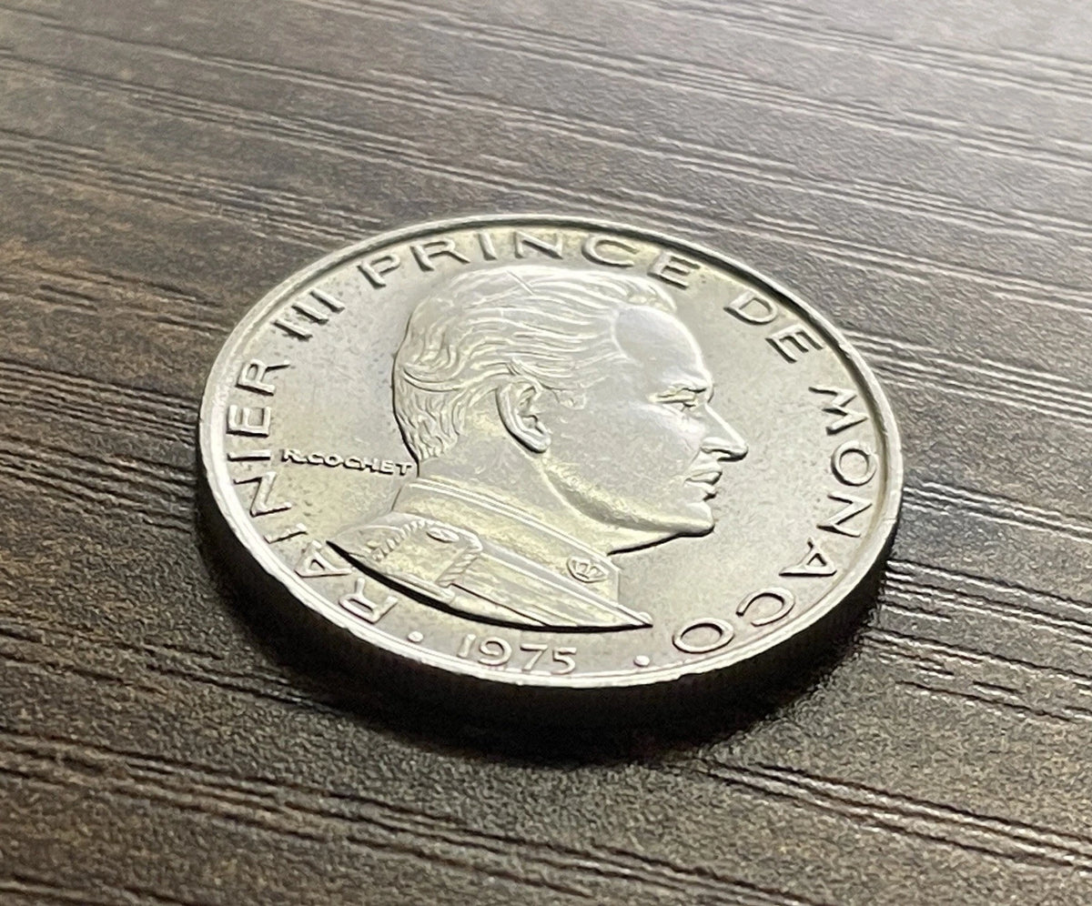 1 Franc 1975 | Monaco | Fürst Rainier III. | Deo Juvante | Nickel-Münze | vorzüglich
