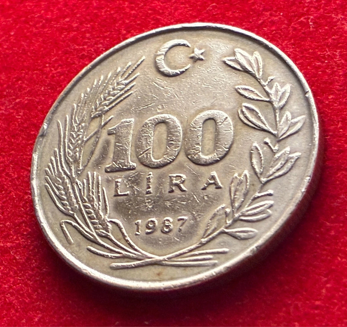 100 Lira 1987 | Türkei | Mustafa Kemal Atatürk | Kupfer-Zink-Nickel Münze | schön