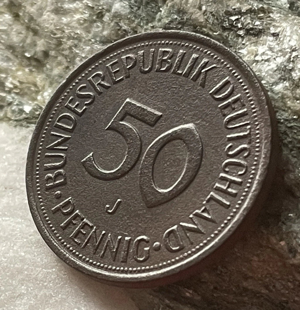 50 Pfennig 1990 J | Bundesrepublik Deutschland (BRD) | Eichenpflanzerin | Kupfer-Nickel Münze | schön