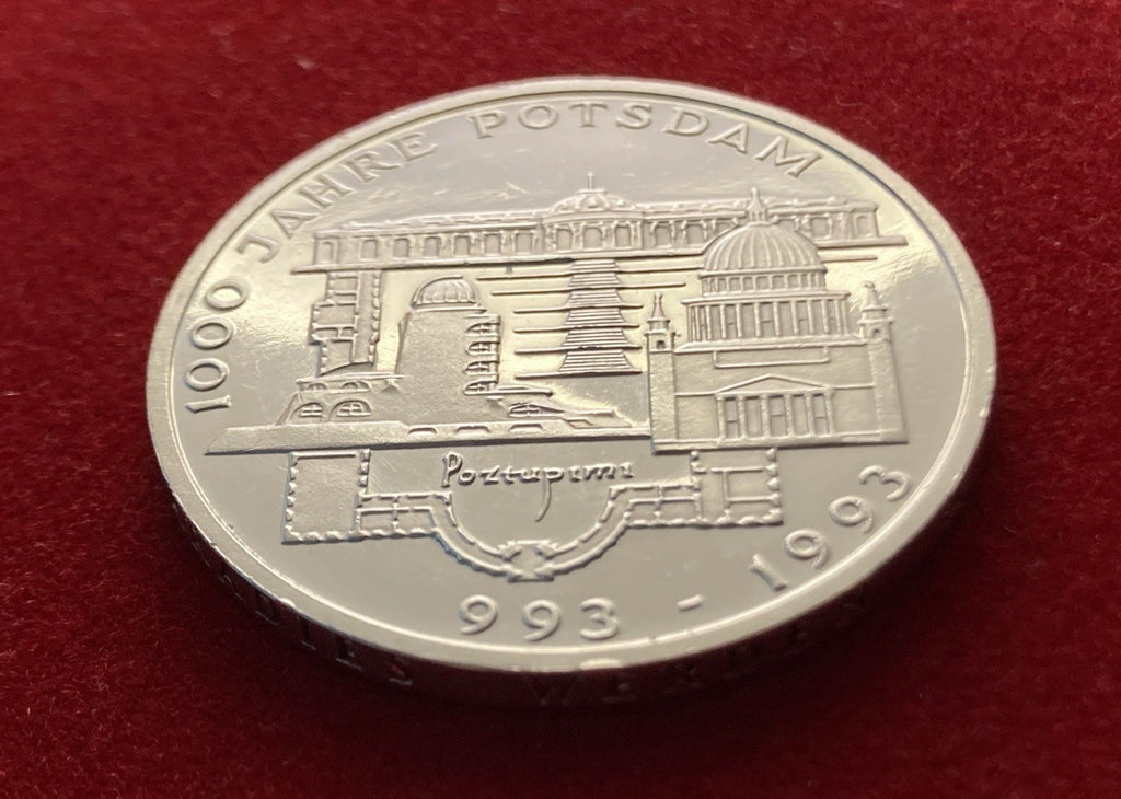 10 Deutsche Mark 1993 F | Bundesrepublik Deutschland | 1000 Jahre Potsdam | 625er Silbermünze | vorzüglich