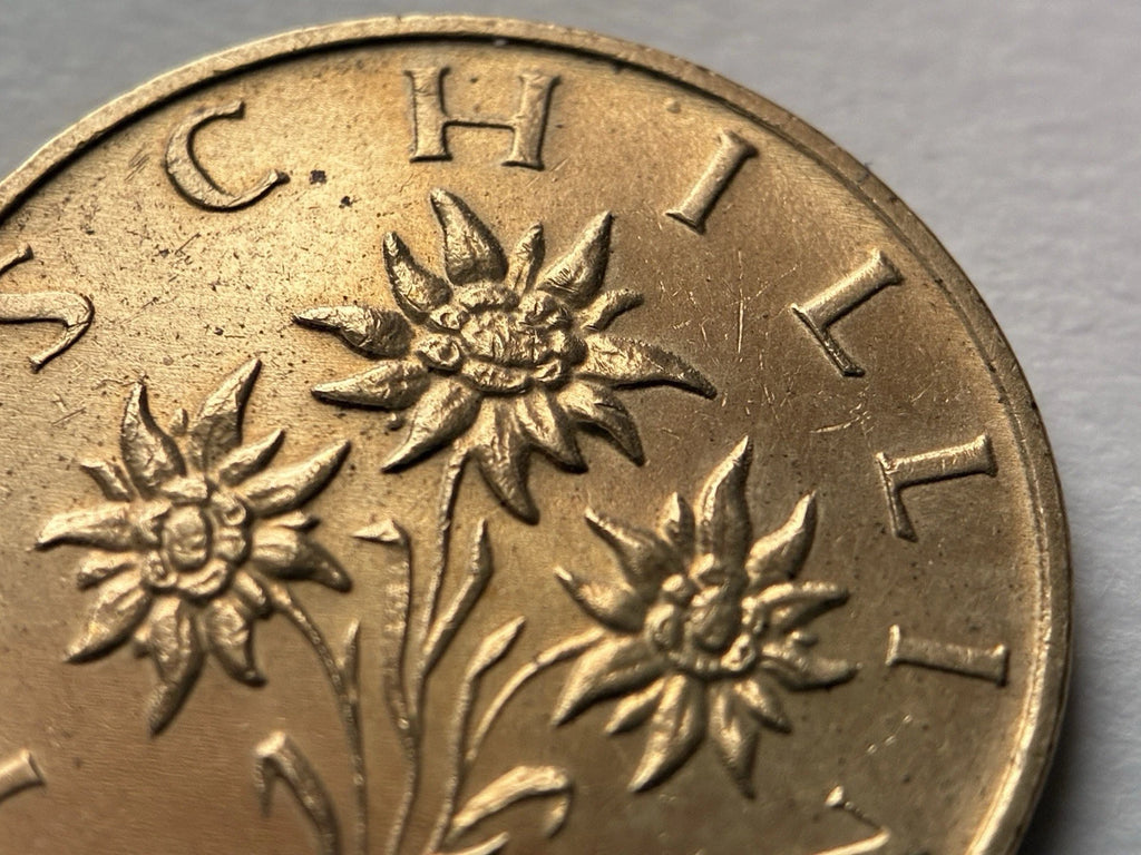 1 Schilling 1995 | Österreich | Edelweiß | Alpenblume | Aluminiumbronze Münze | sehr schön