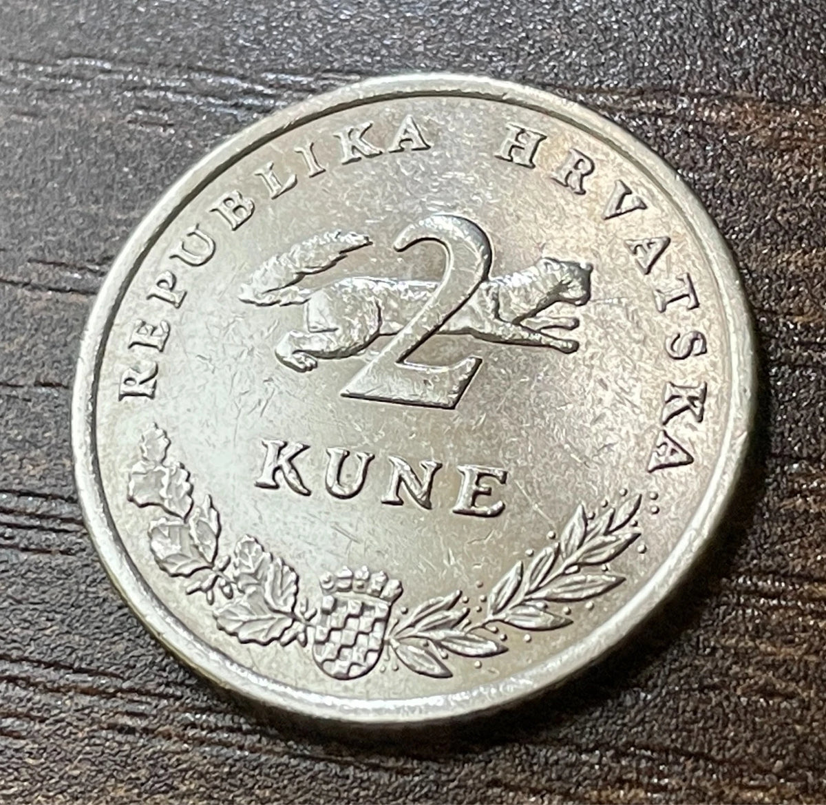 2 Kune 2015 | Kroatien | Marder & Thunfisch | Münze aus Kupfer-Zink-Nickel | schön