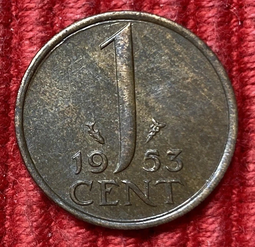 1 Cent 1953 | Niederlande | Juliana Koningin der Nederlanden | Bronze | Sehr guter Zustand