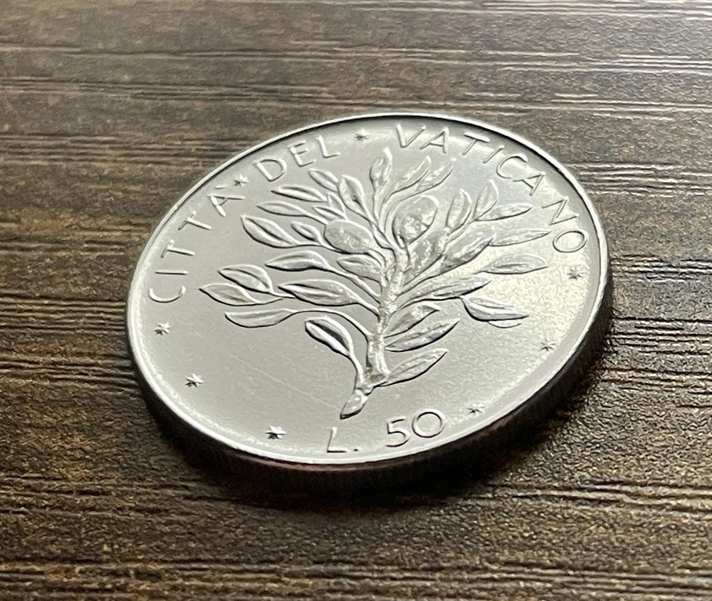 50 Lire 1975 | Vatikanstadt | Papst Paul VI. | Edelstahl Münze | schön