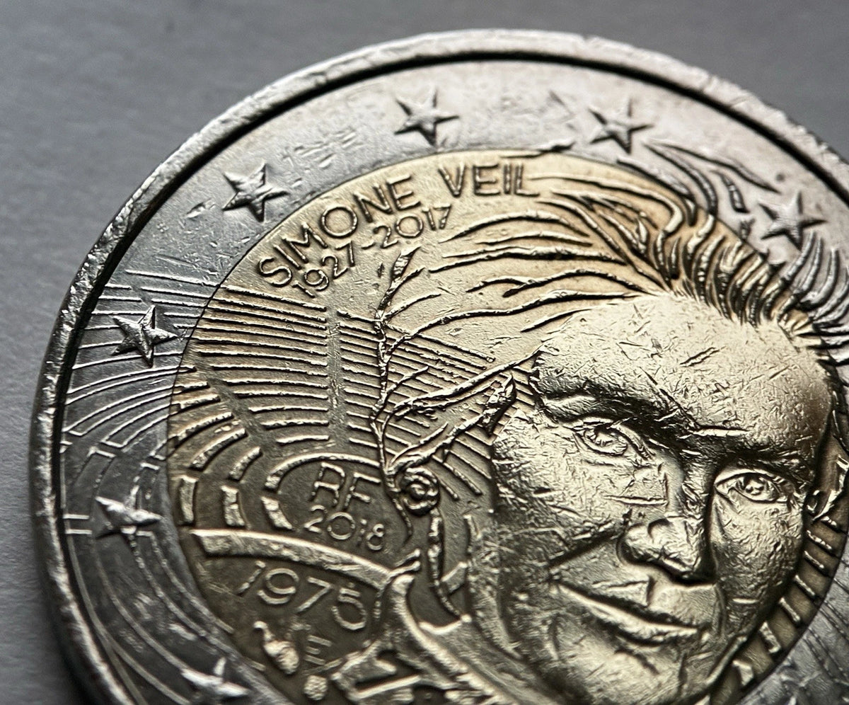 2 Euro 2018 | Frankreich | Simone Veil | Bi-Metall Gedenkmünze | schön