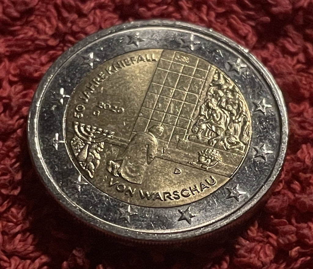 2 Euro 2020 G | Deutschland | 50 Jahre Kniefall von Warschau | Bi-Metall Gedenkmünze | schön