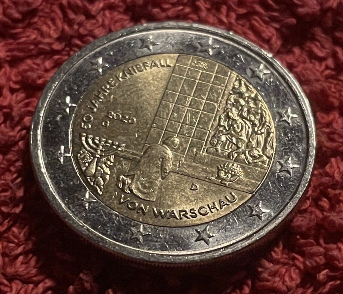2 Euro 2020 G | Deutschland | 50 Jahre Kniefall von Warschau | Bi-Metall Gedenkmünze | schön