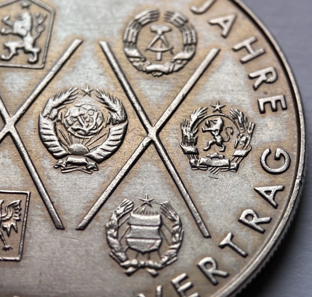 10 Mark 1975 A | Deutsche Demokratische Republik (DDR) | 20 Jahre Warschauer Vertrag | Kupfer-Zink-Nickel | Gedenkmünze | sehr schön