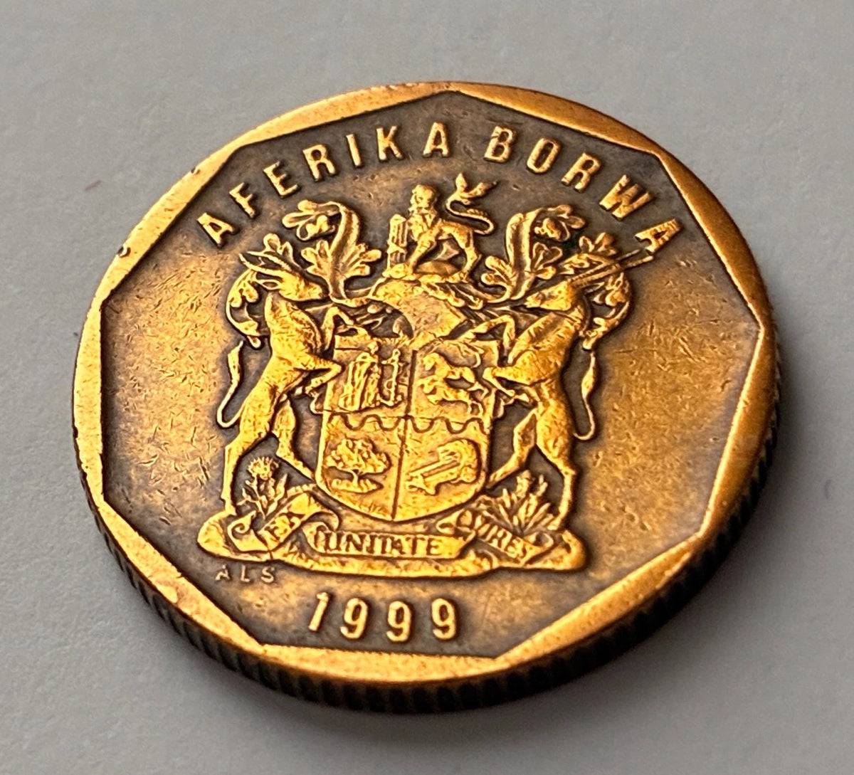 20 Cents 1999 | Südafrika | Zuckerbusch Motiv (Protea) | Verbronzter Stahl Münze | schön