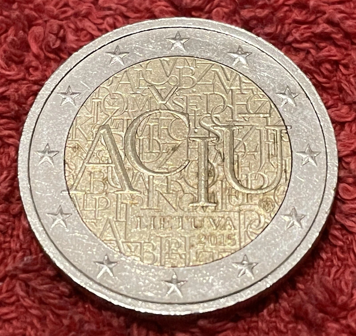 2 Euro 2015 | Litauen | Litauische Sprache (Ačiū) | Bi-Metall Gedenkmünze | schön