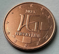 5 Cent 2023 | Kroatien | HRVATSKA | Münze aus Verkupfertem Stahl | sehr schön