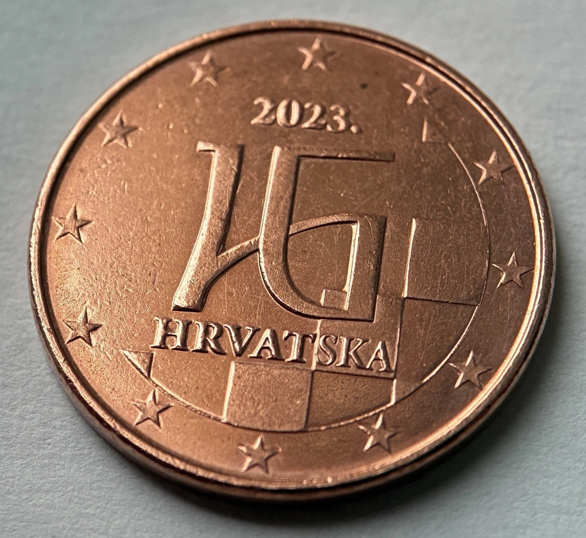 5 Cent 2023 | Kroatien | HRVATSKA | Münze aus Verkupfertem Stahl | sehr schön