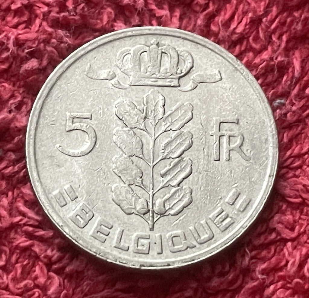 5 Franken 1965 | Belgien | König Baudouin I. | „Belgique“ | Kupfer-Nickel Münze | schön