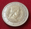 2 Euro 2014 | Lettland | Lettisches Trachtenmädchen | LATVIJAS REPUBLIKA | Bi-Metall Münze | schön
