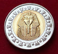 1 Pfund 2007 | Ägypten | Tutanchamun Maske | Bi-Metall Münze | sehr schön