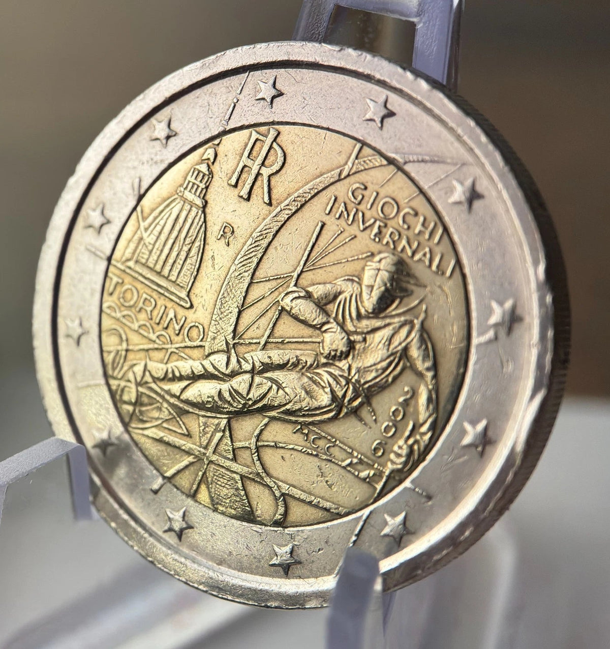 2 Euro 2006 | Italien | XX. Olympische Winterspiele Turin | Bi-Metall Münze | schön