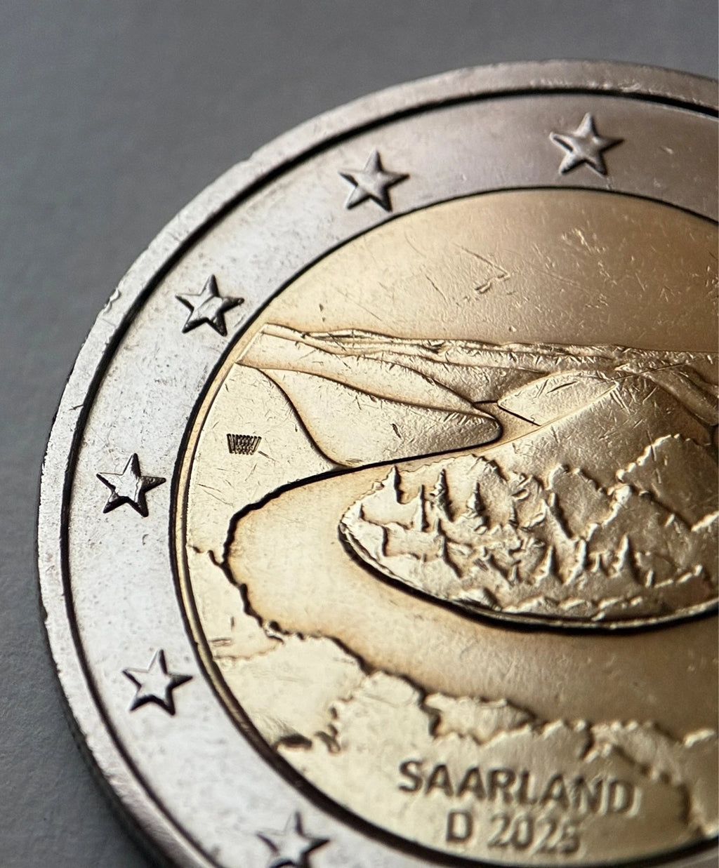 2 Euro 2025 G | Deutschland | Saarschleife | Bundesländerserie | Bi-Metall Münze