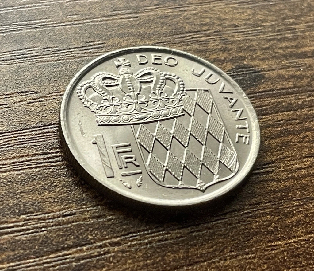 1 Franc 1975 | Monaco | Fürst Rainier III. | Deo Juvante | Nickel-Münze | vorzüglich