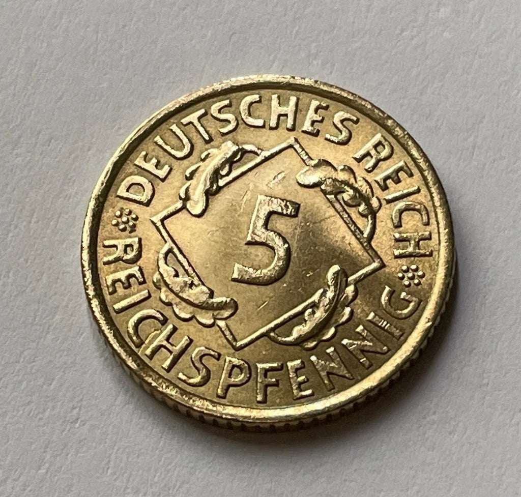 5 Reichspfennig 1930 A | Deutsches Reich | Weimarer Republik | Aluminiumbronze Münze | vorzüglich