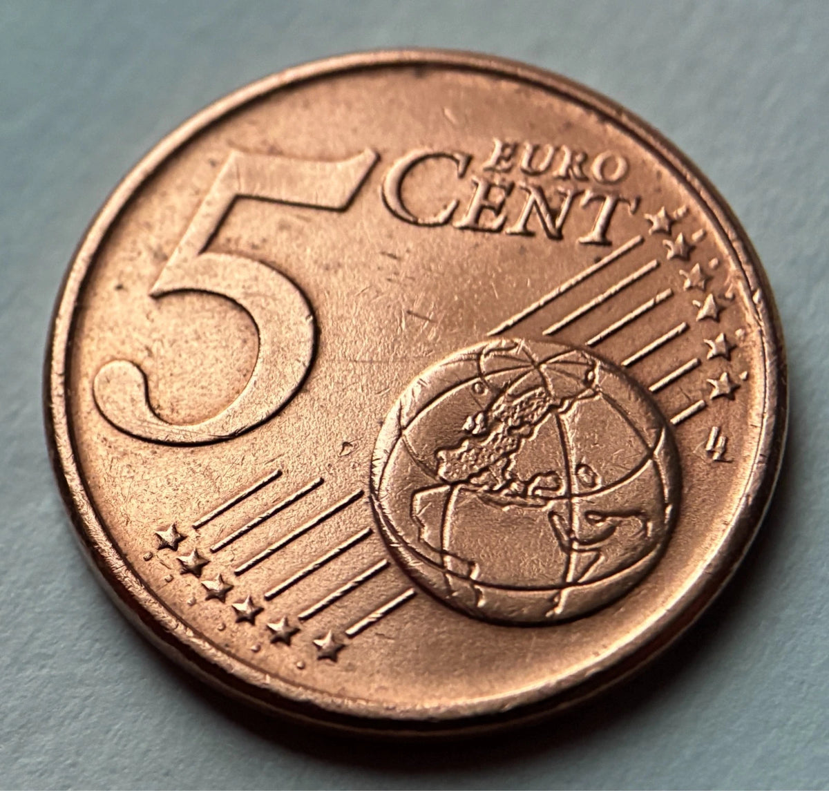 5 Cent 2002 | Griechenland | Moderner Tanker | Münze aus Verkupfertem Stahl | Sehr schön