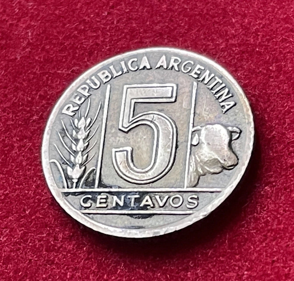 5 Centavos 1943 | Argentinien | Libertad & Stier | Aluminiumbronze Münze | schön