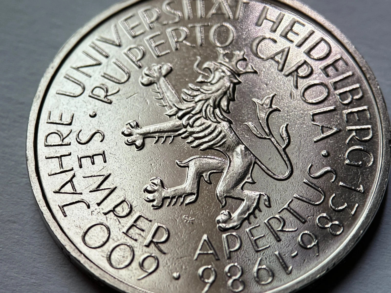 5 DM 1986 D | BRD | 600 Jahre Universität Heidelberg Gedenkmünze
