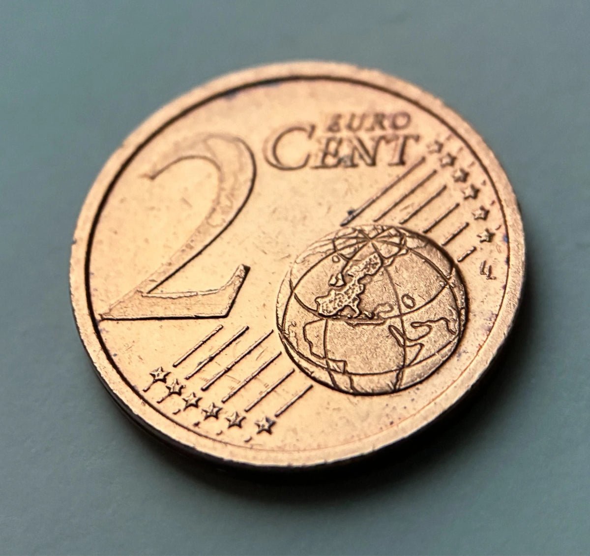 2 Cent 2002 A | Deutschland | Eichenlaub Motiv | Münze aus verkupfertem Stahl