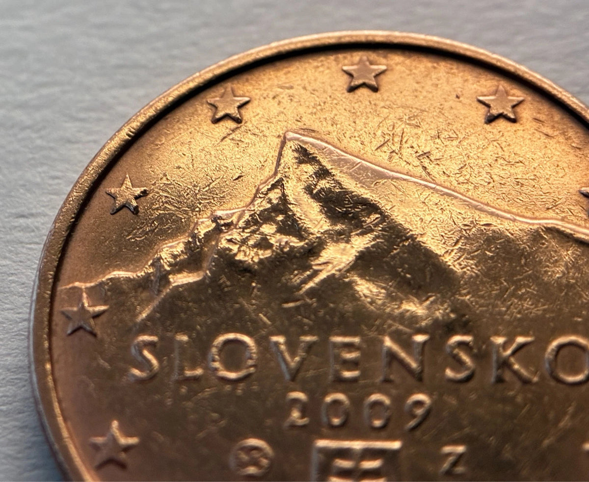 5 Cent 2009 | Slowakei | Berg Kriváň | Verkupferter Stahl Münze | schön