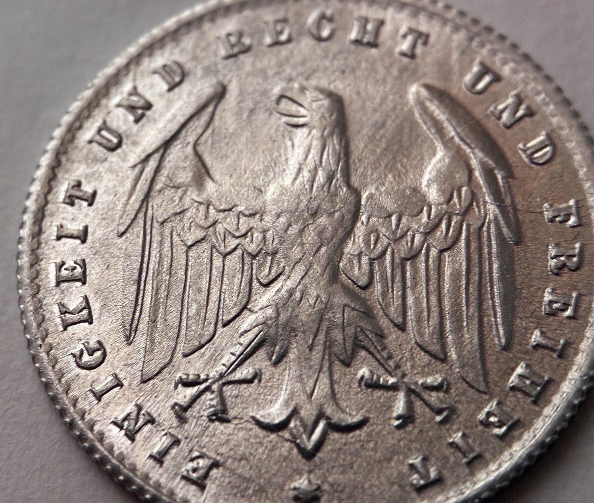 200 Mark 1923 D | Deutsches Reich | Reichsadler | mit Zertifikat | Aluminium Münze | vorzüglich