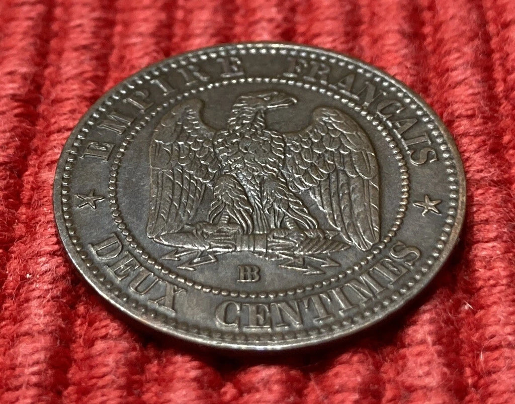 2 Centimes 1862 BB | Frankreich | Kaiser Napoleon III. | EMPIRE FRANÇAIS | Bronze Münze | vorzüglich