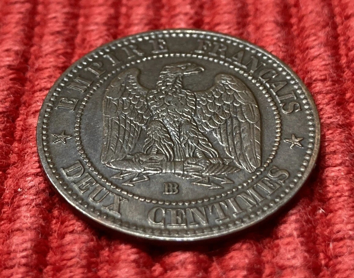2 Centimes 1862 BB | Frankreich | Kaiser Napoleon III. | EMPIRE FRANÇAIS | Bronze Münze | vorzüglich