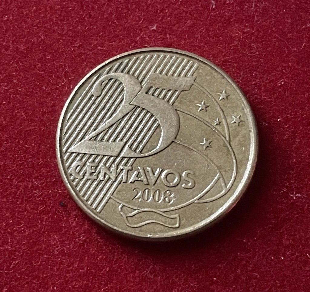 25 Centavos 2008 | Brasilien | Deodoro da Fonseca | Münze aus Vermessingtem Stahl | schön