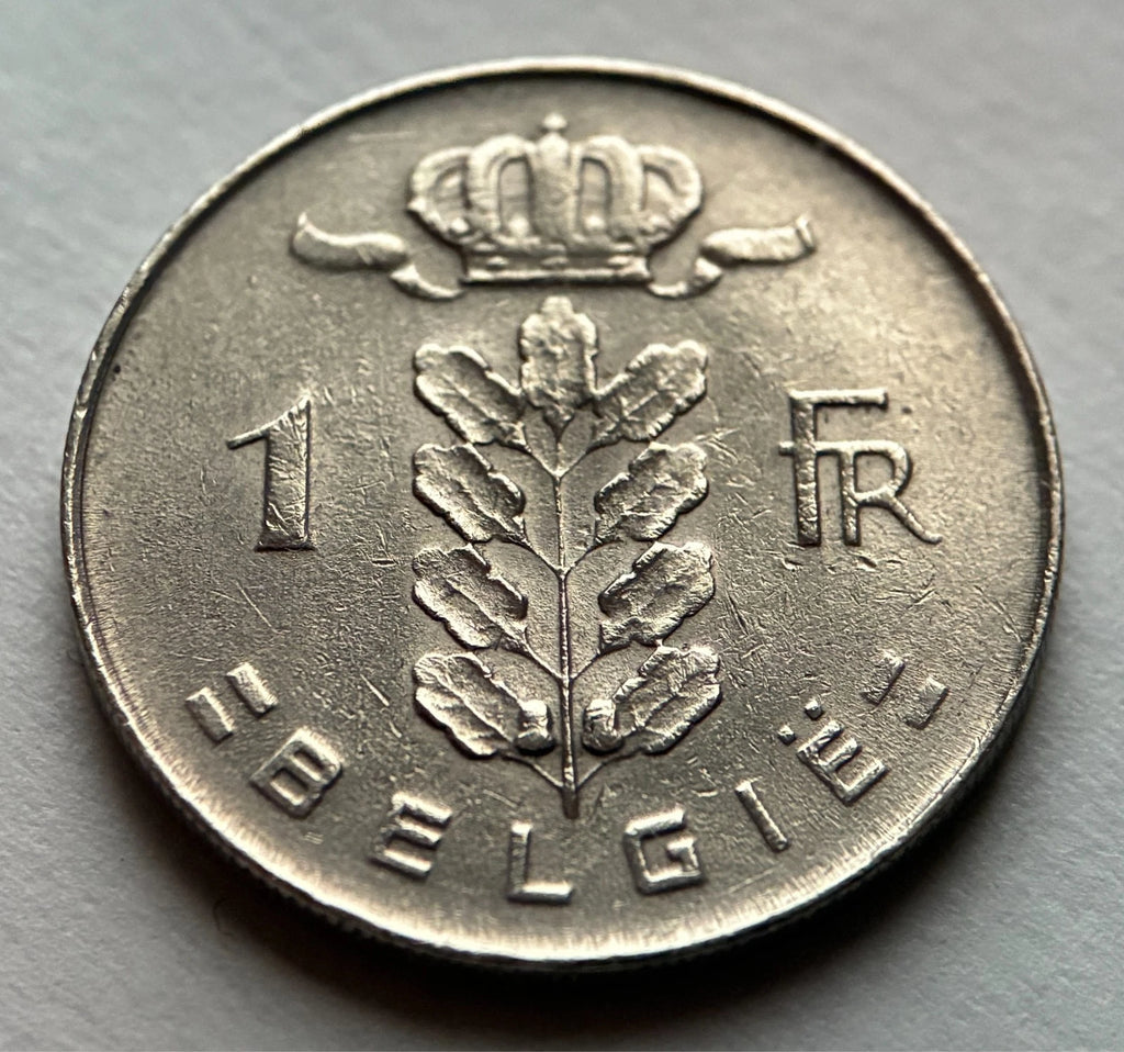 1 Franc Belgien 1973 | Ceres-Kopf & Eichenzweig | BELGIË | Münze