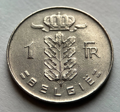 1 Franc Belgien 1973 | Ceres-Kopf & Eichenzweig | BELGIË | Münze