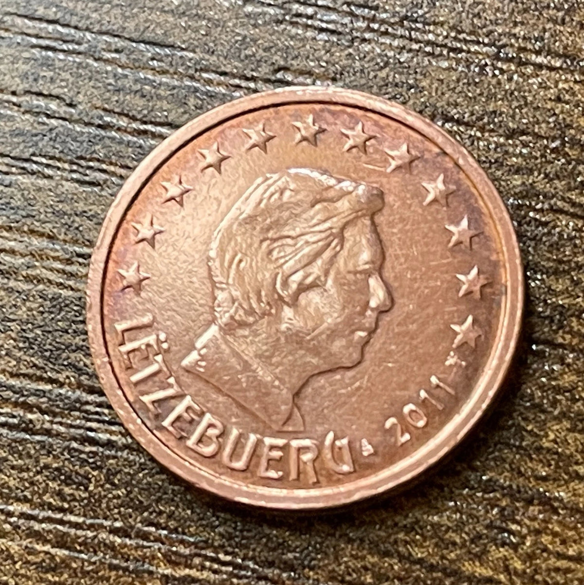 2 Cent 2011 | Luxemburg | Großherzog Henri | LËTZEBUERG | Verkupferter Stahl Münze