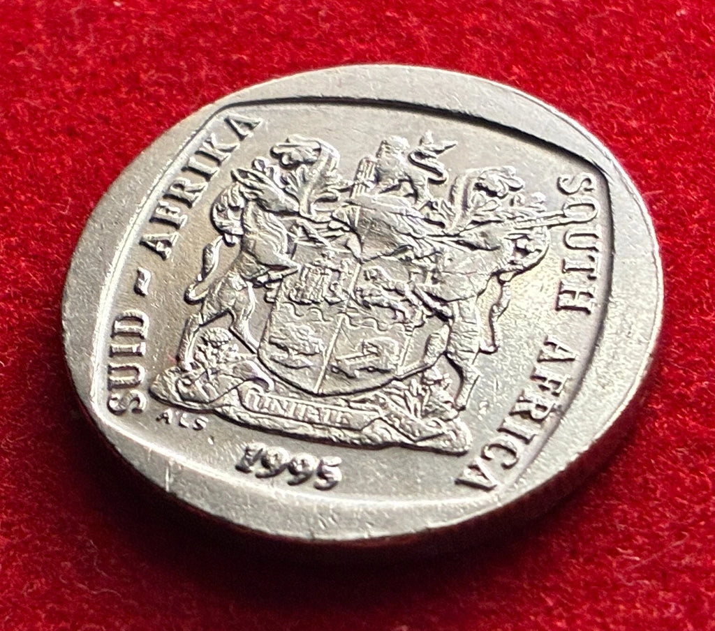 2 Rand 1995 | Südafrika | Großer Kudu | Antilope | Vernickeltes Kupfer Münze | schön