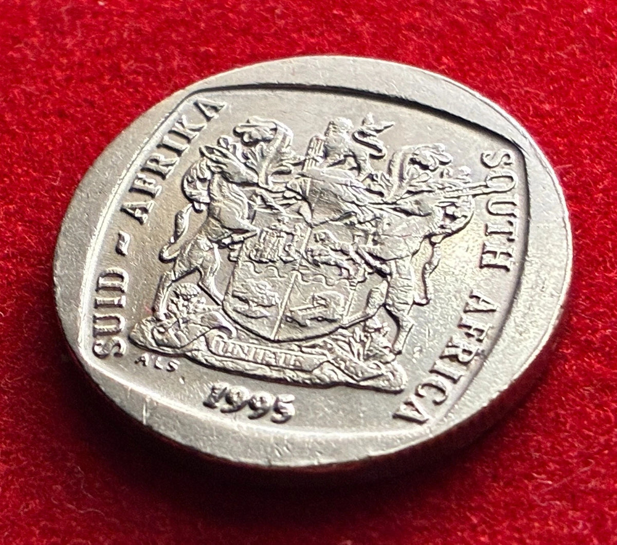 2 Rand 1995 | Südafrika | Großer Kudu | Antilope | Vernickeltes Kupfer Münze | schön