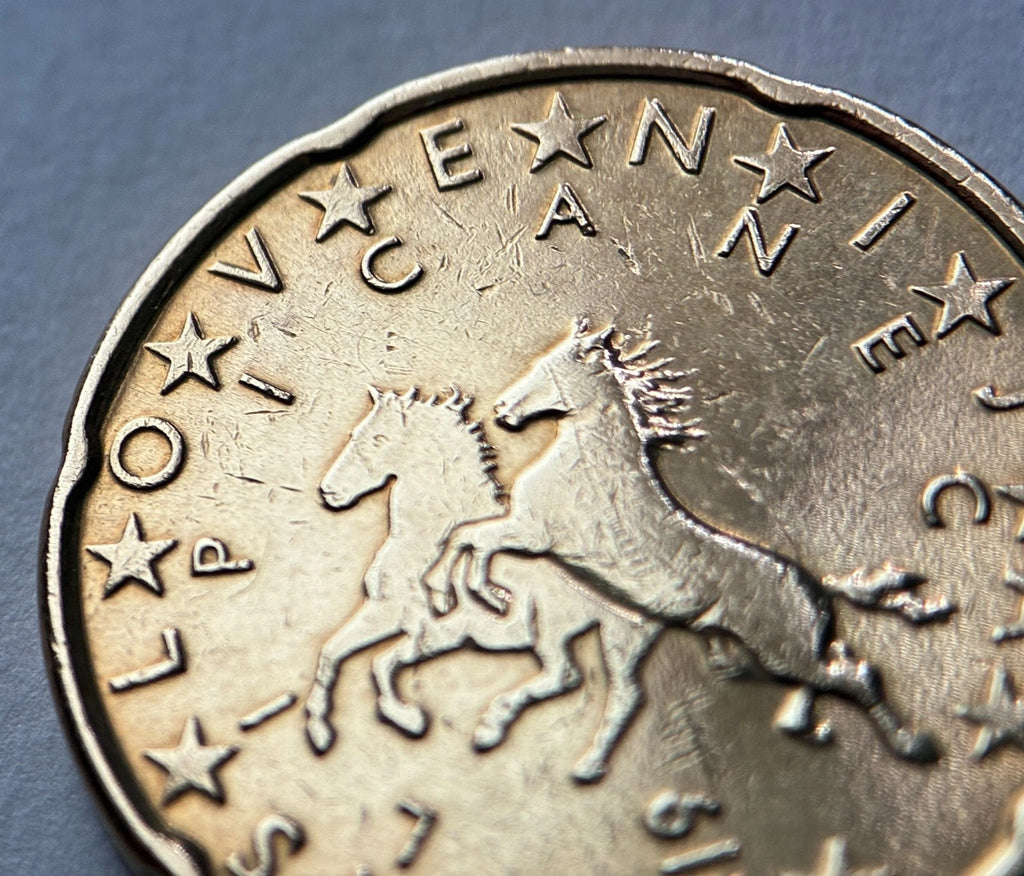 20 Cent 2019 | Slowenien | Lipizzaner Pferde | Nordisches Gold Münze | schön
