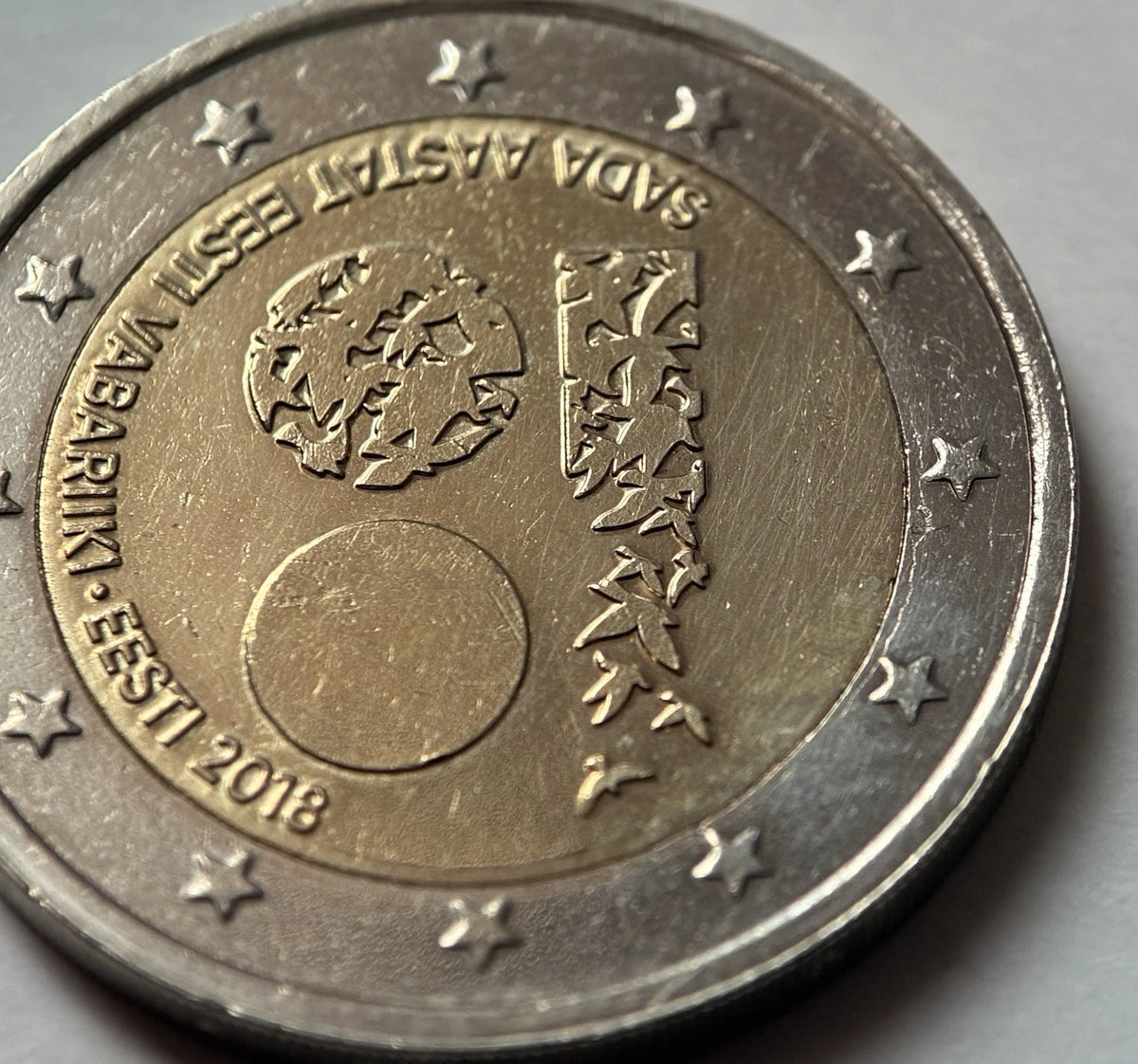 2 Euro 2018 | Estland | 100 Jahre Republik Estland | Bi-Metall Münze