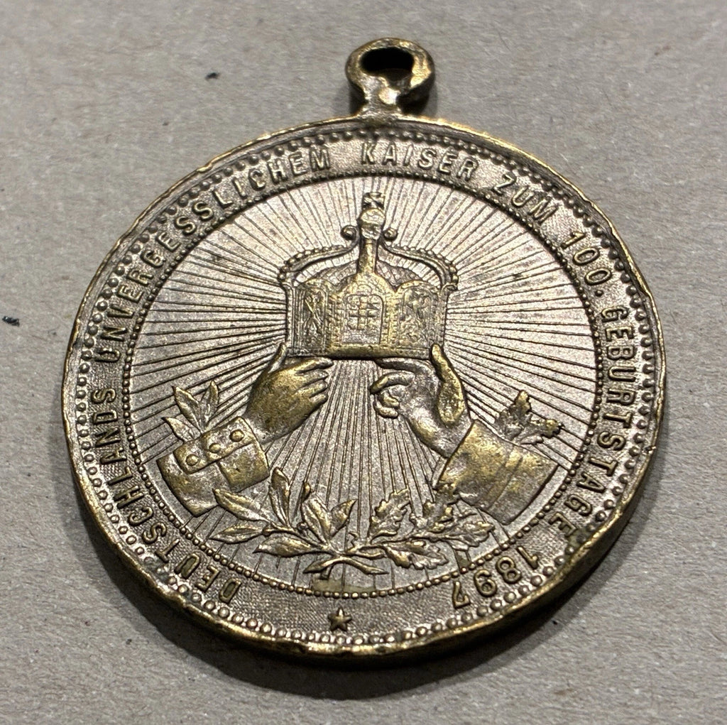 Medaille Wilhelm I. – 100. Geburtstag 1897 | Kaiserreich Preußen Gedenkprägung mit Öse