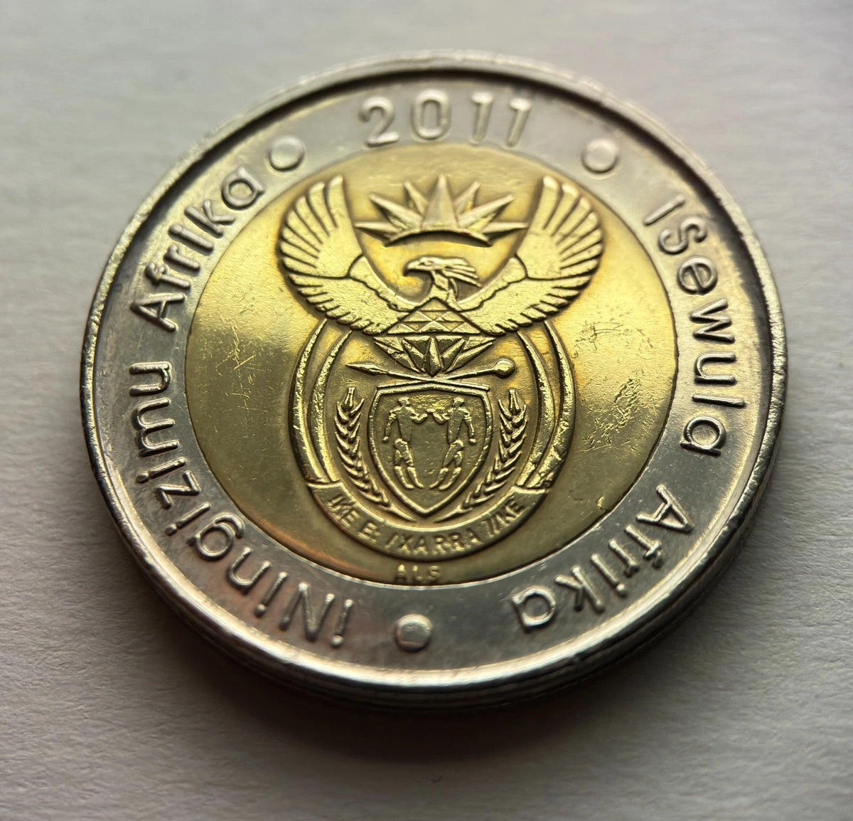 5 Rand 2011 | Südafrika | Gnu (Wildtier) | Bi-Metall Münze | schön
