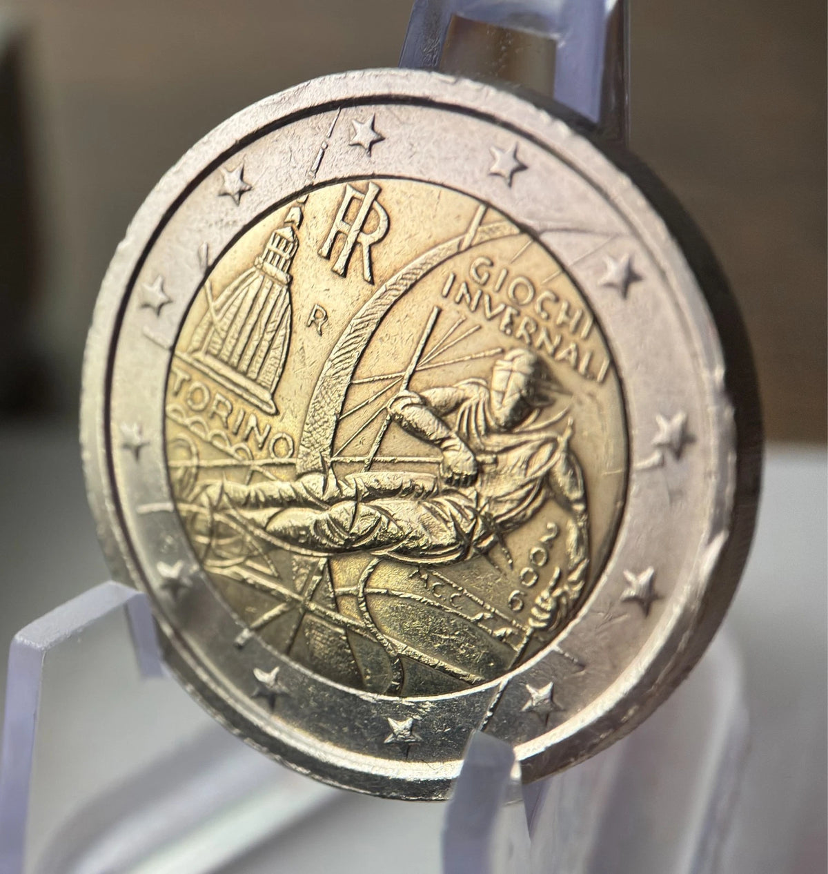 2 Euro 2006 | Italien | XX. Olympische Winterspiele Turin | Bi-Metall Münze | schön