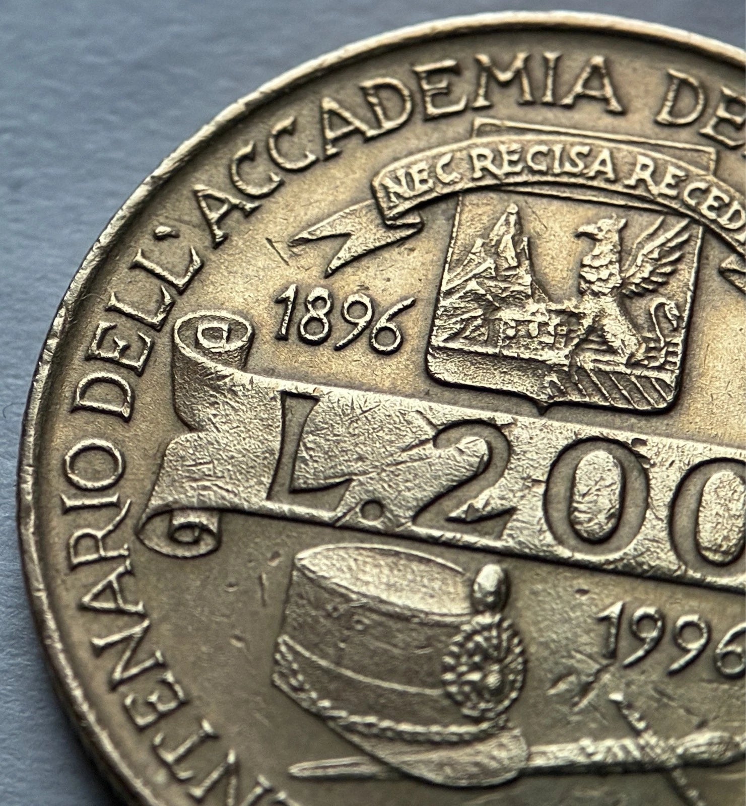 200 Lire 1996 | Italien | 100 Jahre Zollakademie Gedenkmünze