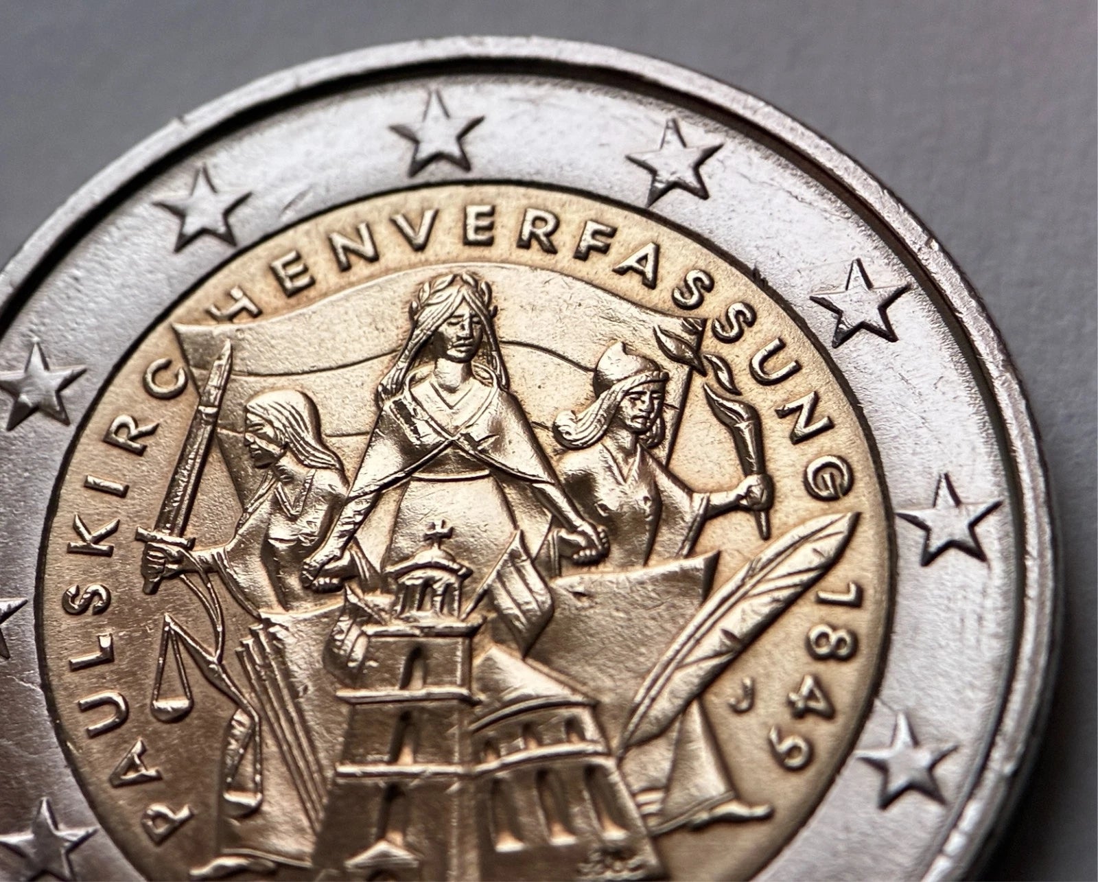 2 Euro 2024 J | Deutschland | 175 Jahre Paulskirchenverfassung | Bi-Metall Münze