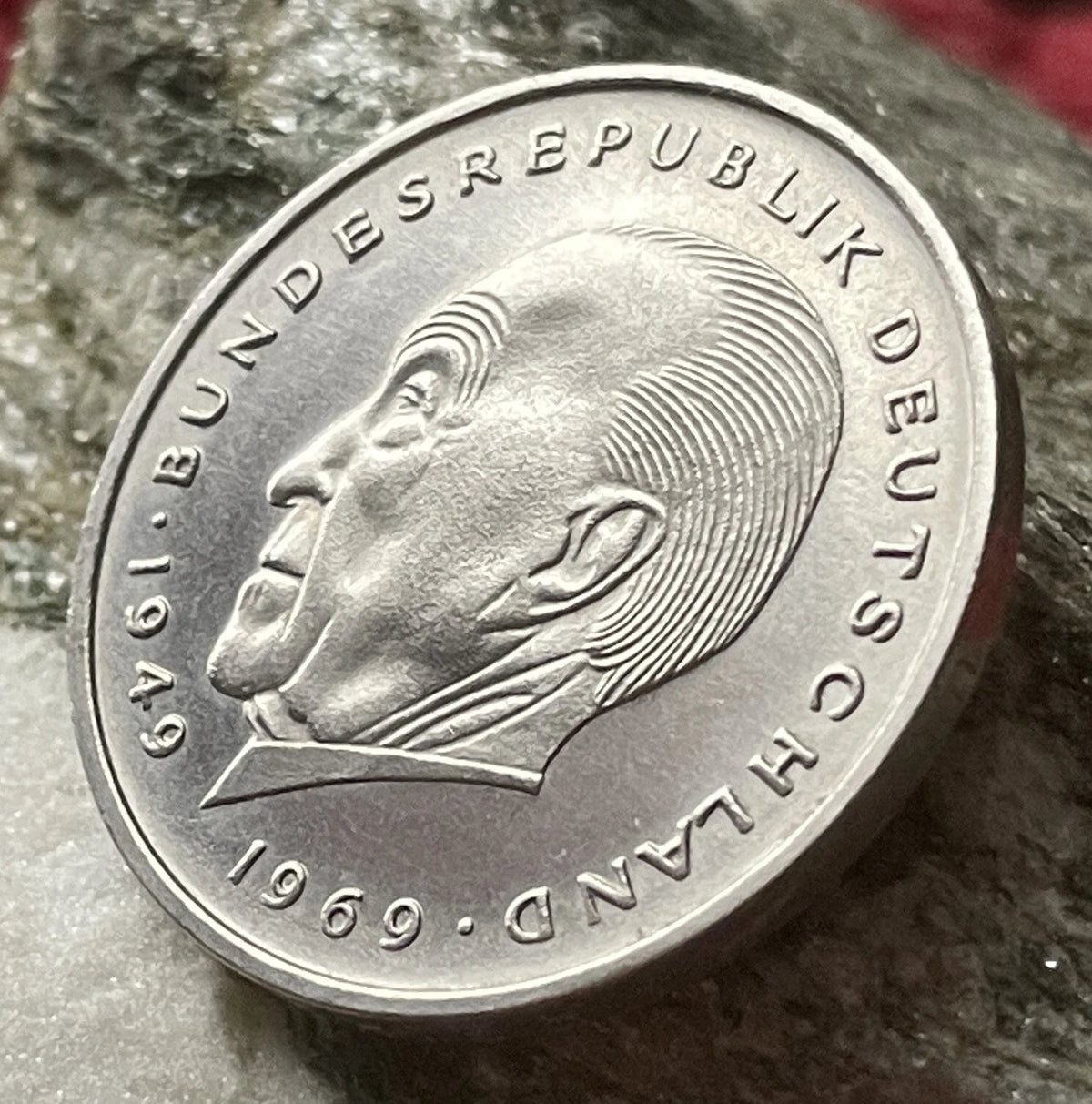 2 Deutsche Mark 1971 G | Bundesrepublik Deutschland | Konrad Adenauer | Kupfer-Nickel Gedenkmünze | vorzüglich