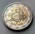 2 Euro 2012 | Slowenien | 10 Jahre Einführung des Euro (WWU) | Bi-Metall Gedenkmünze | schön