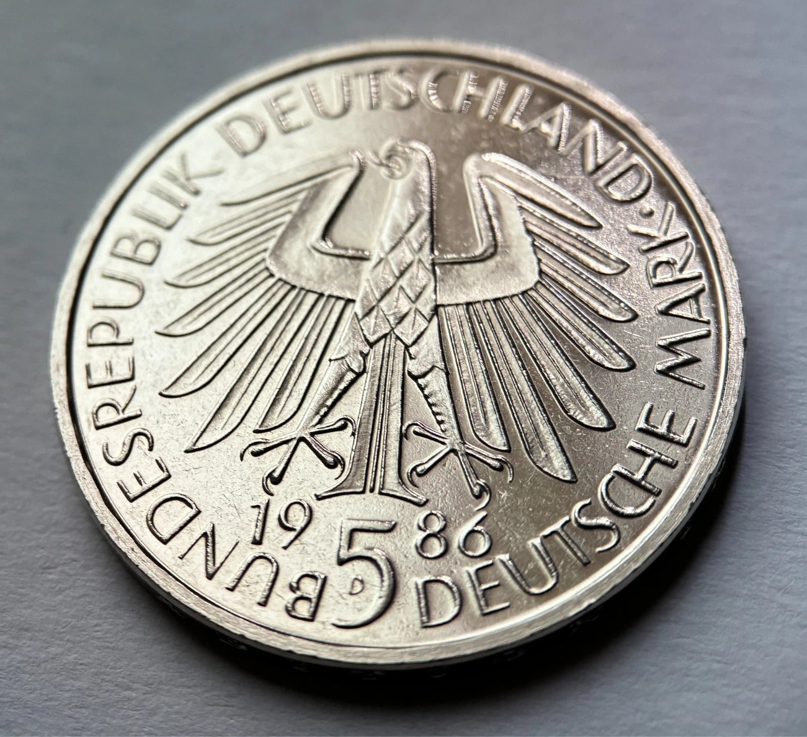 5 DM 1986 D | BRD | 600 Jahre Universität Heidelberg Gedenkmünze